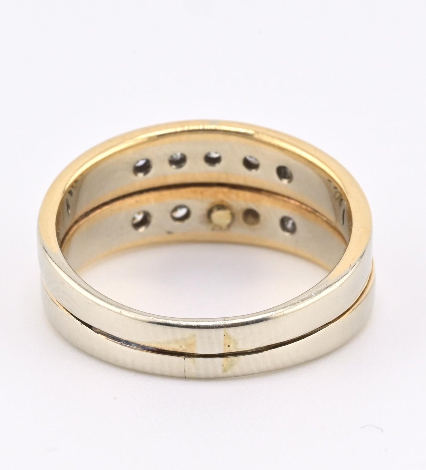 14K Two-Tone Gold Emerald & Diamond Ring, IGI Certified, 5.01g