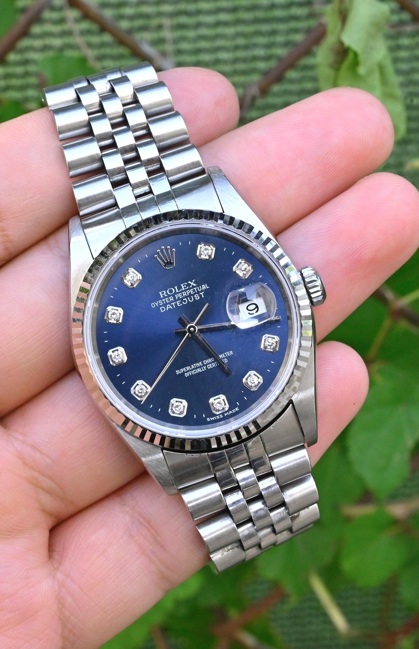 Rolex Datejust 16234 Stainless Steel – Factory Diamond Dial No Holes Y Series