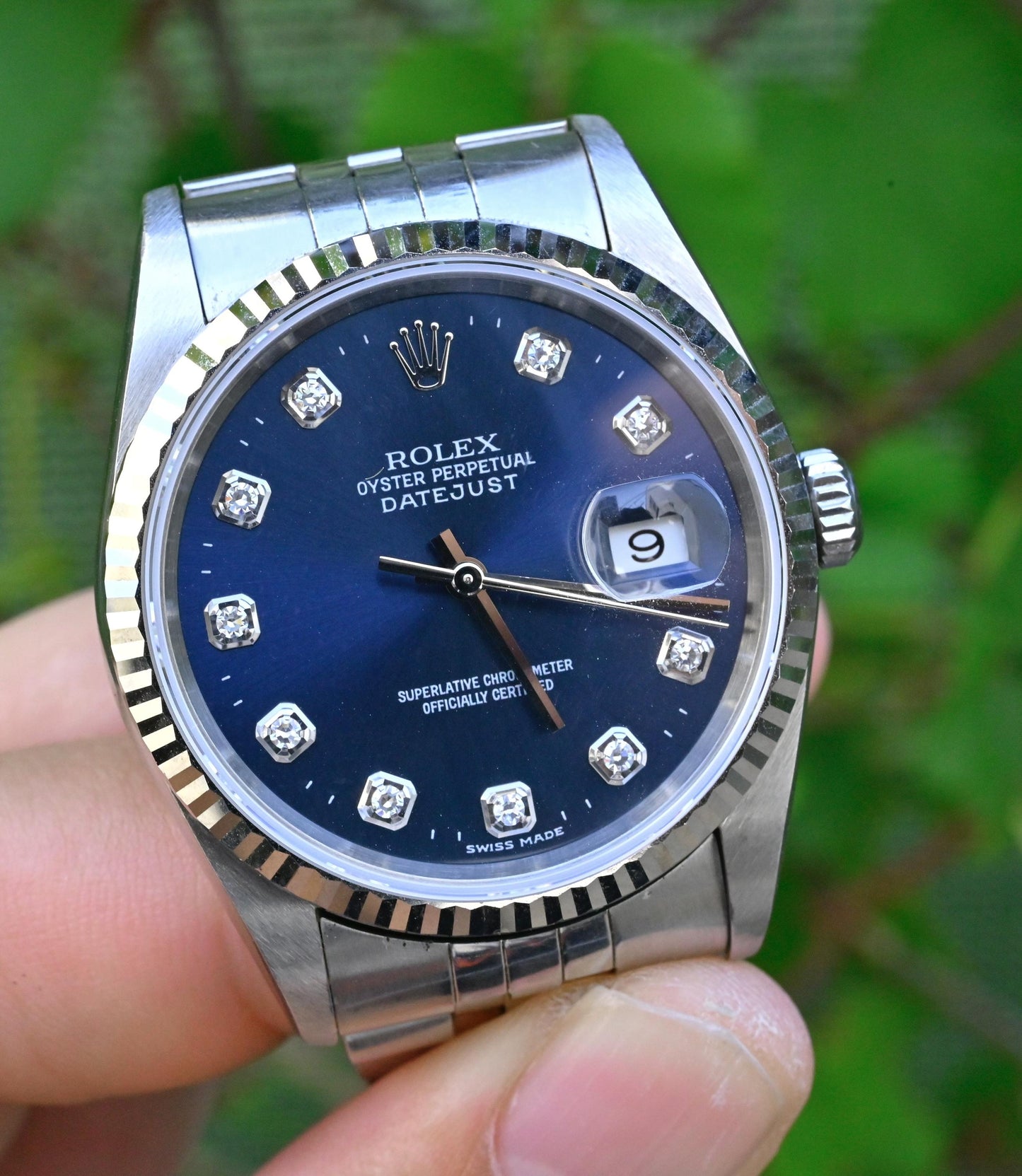 Rolex Datejust 16234 Stainless Steel – Factory Diamond Dial No Holes Y Series