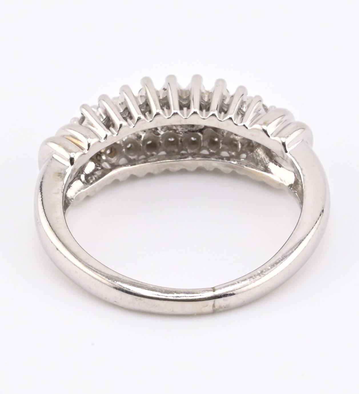 IGI Certified 14K White Gold Diamond Band – 0.25ct, 27 Natural Diamonds Size 4