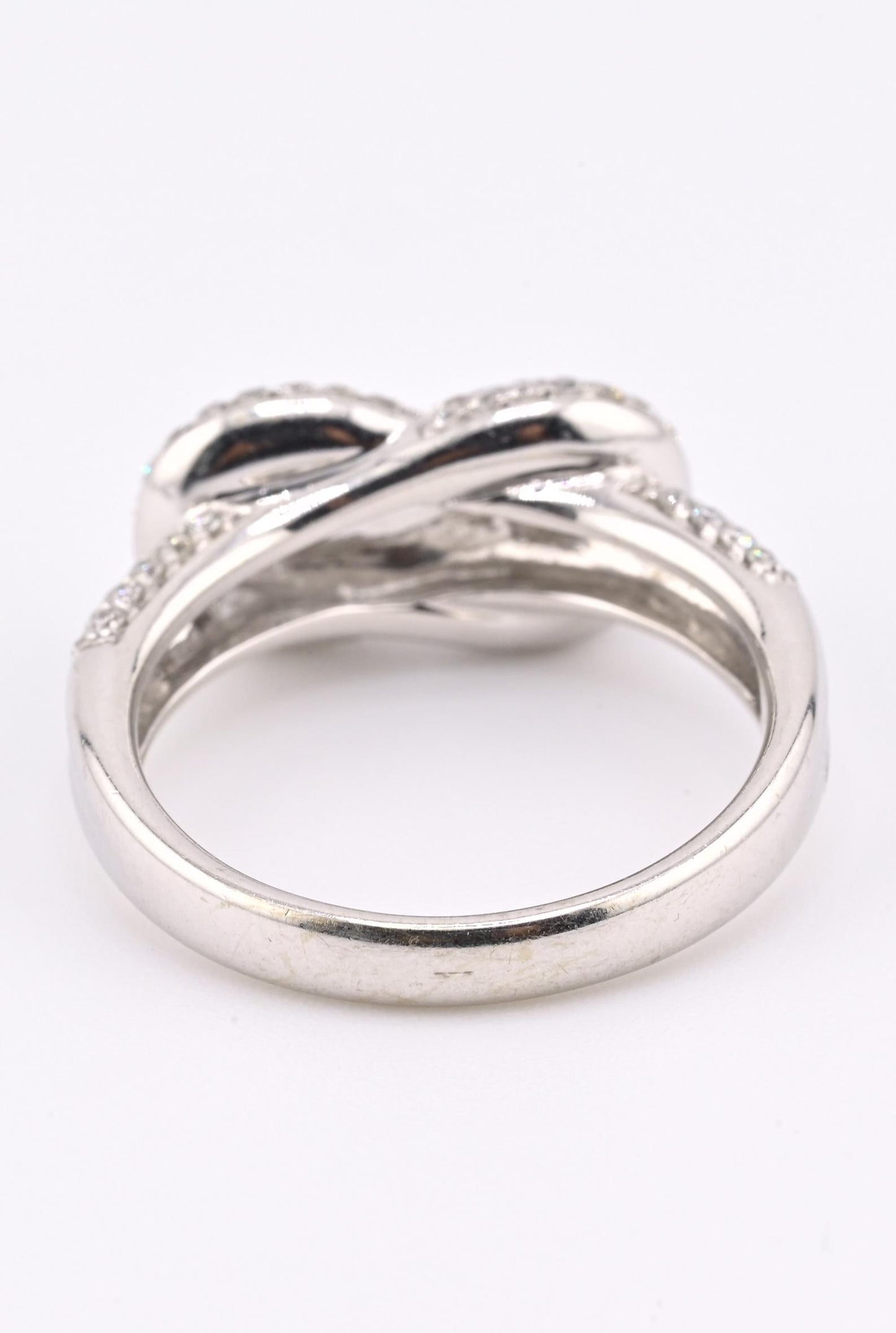 14K White Gold Diamond Halo Ring w/ 0.25ct Center Diamond ZEI Hallmark Size 6.75