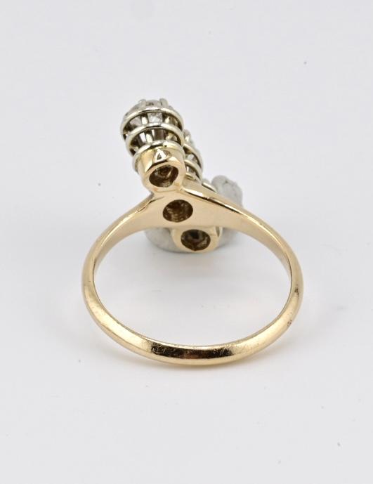 Antique 1920s 14K Gold Old European Cut Diamond Ring .84ctw Size 6 Art Deco