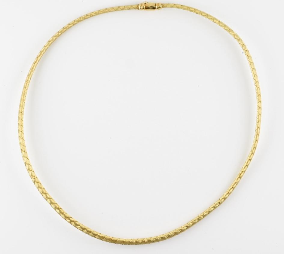 Roberto Coin 18K Yellow Gold Braided Necklace & Earrings Set 29.65g Italy 1220V