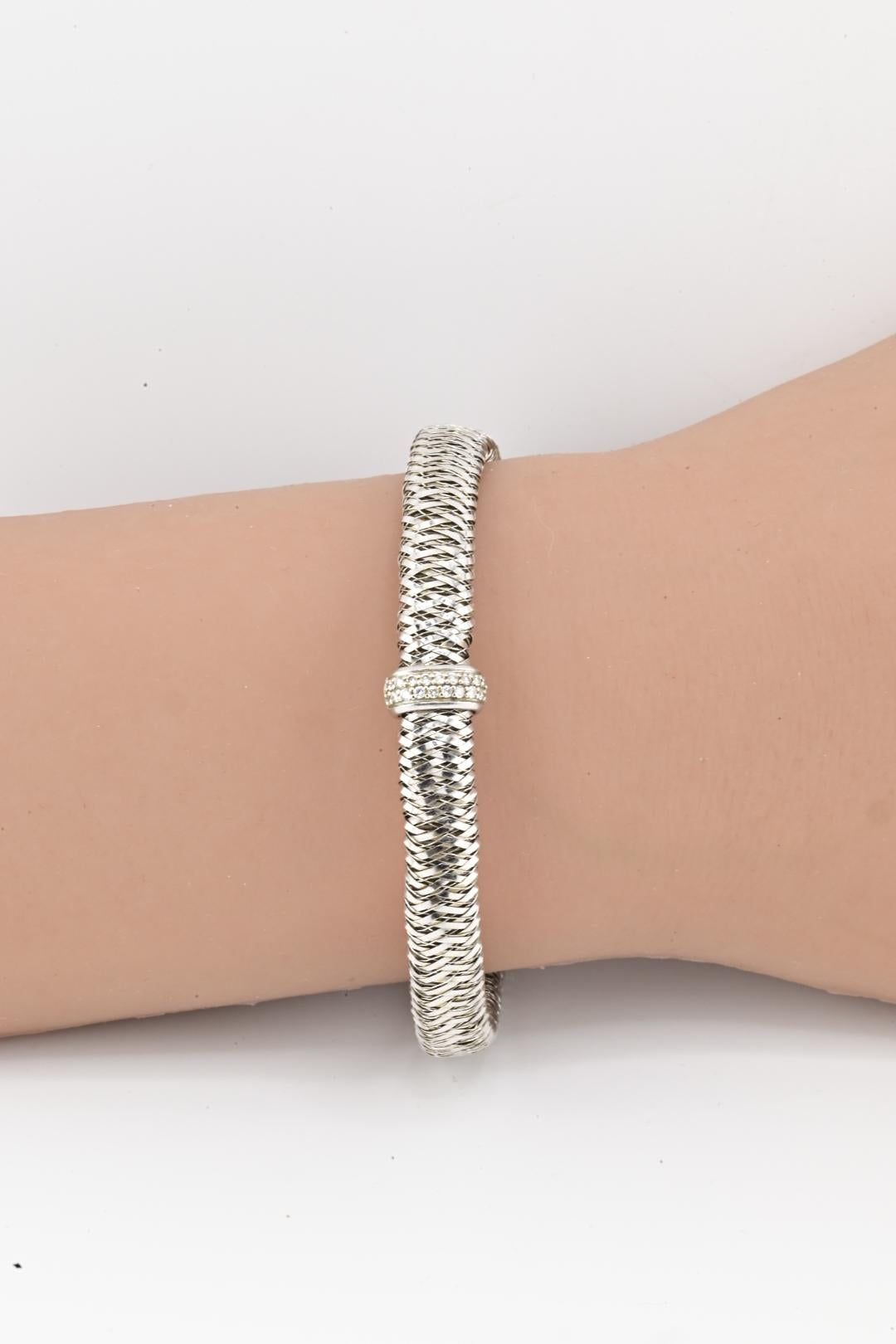 Roberto Coin 18K Yellow Gold Diamond Primavera Bracelet 16.39g RC Italy 1226VI