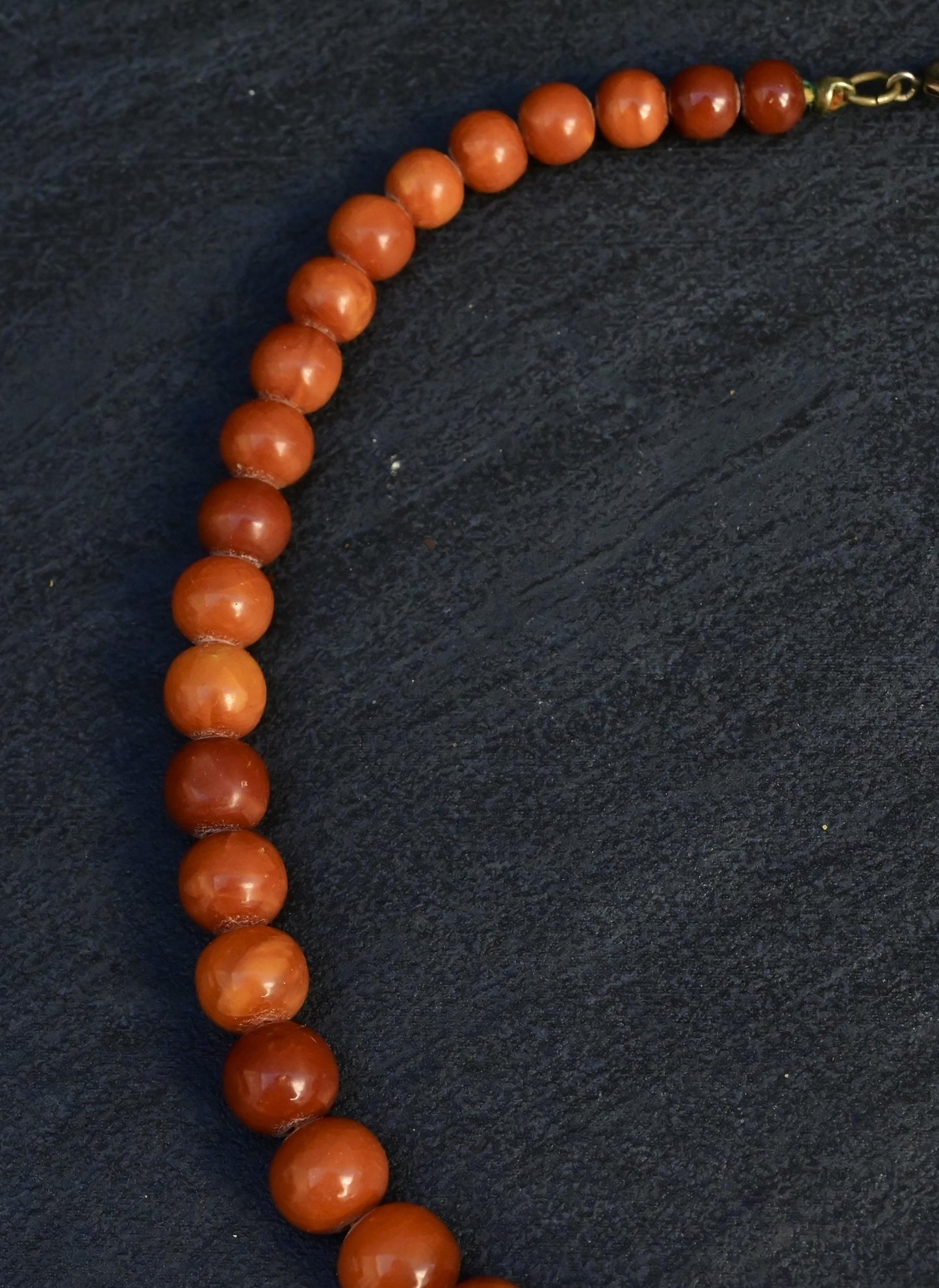Gorgeous Antique Butterscotch Amber Necklace Ottoman Beads 15.17 Grams