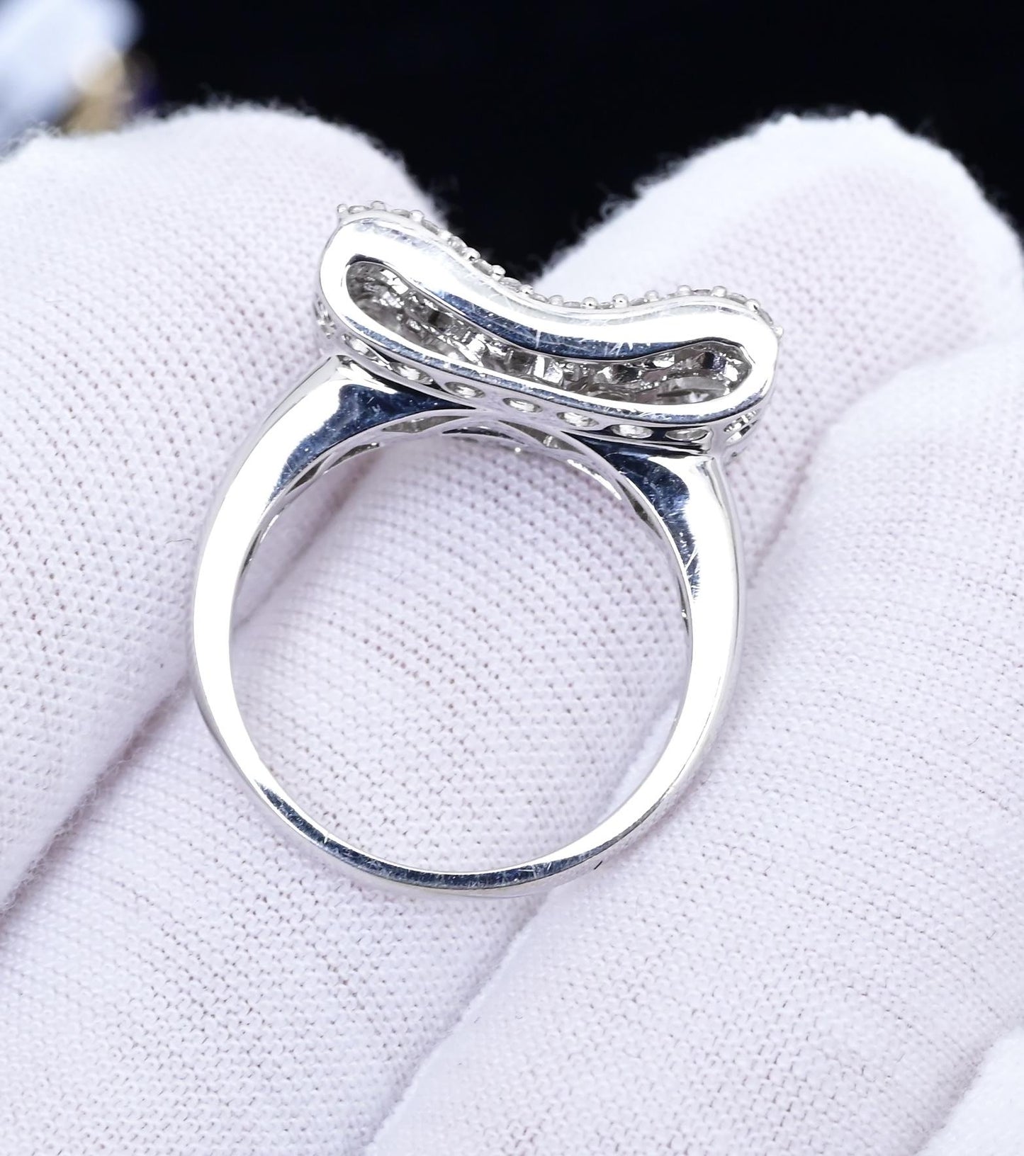 18K White Gold Diamond Ring 1.35 TCW Ring Size 7 GIA Certified