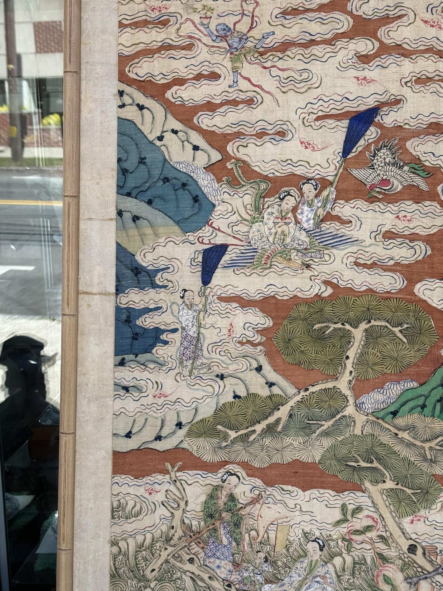 Early 20th Century Chinese Silk Kesi Panel – Immortal Figures