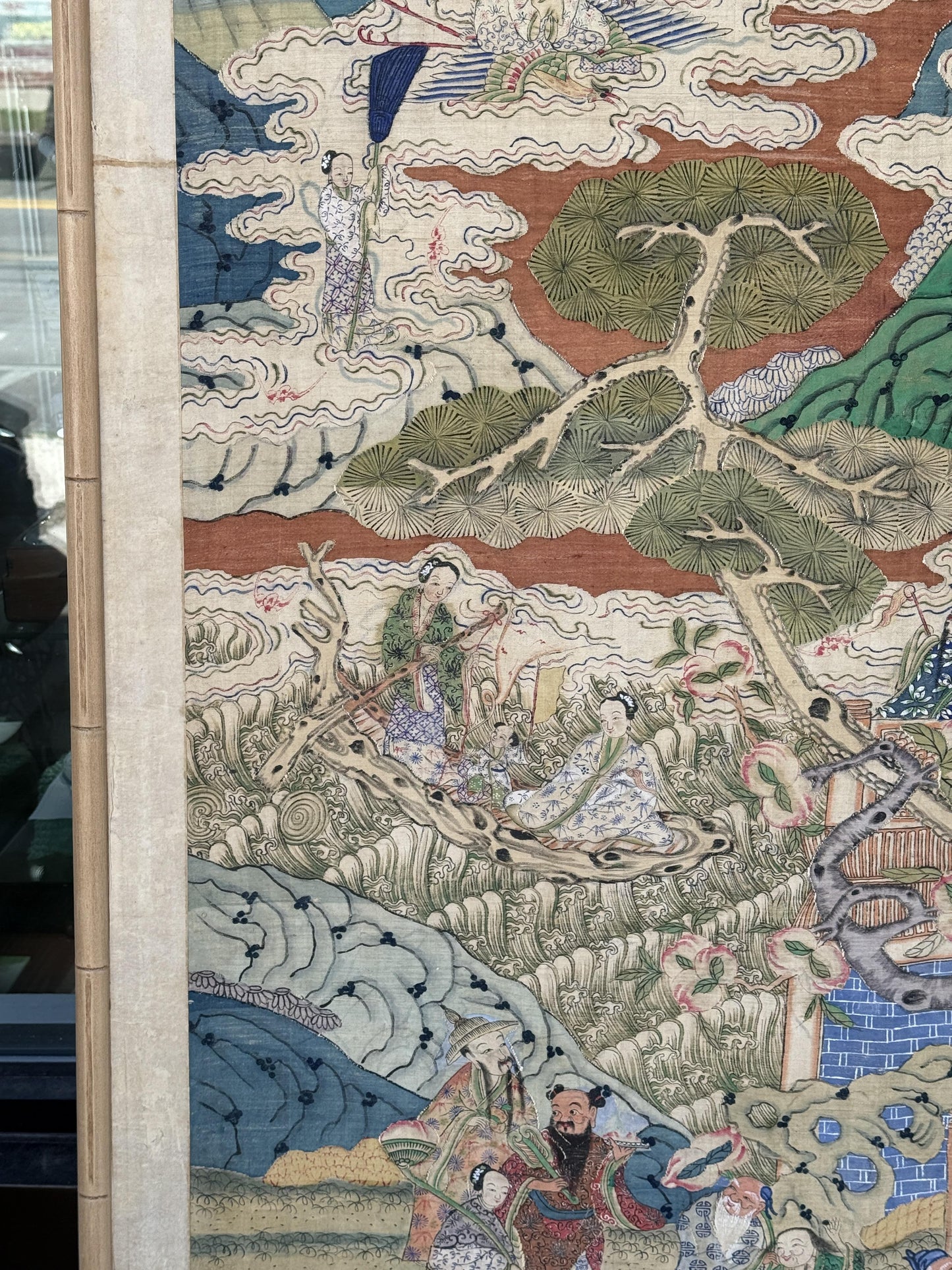 Early 20th Century Chinese Silk Kesi Panel – Immortal Figures