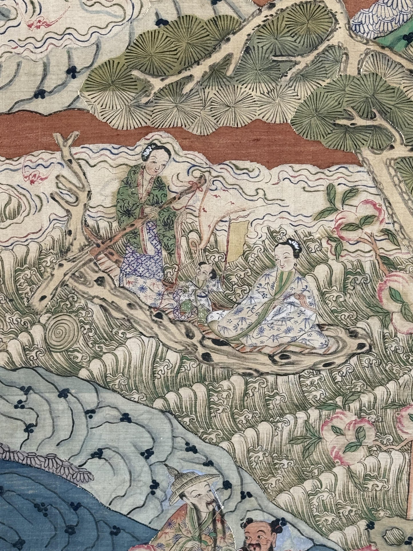 Early 20th Century Chinese Silk Kesi Panel – Immortal Figures