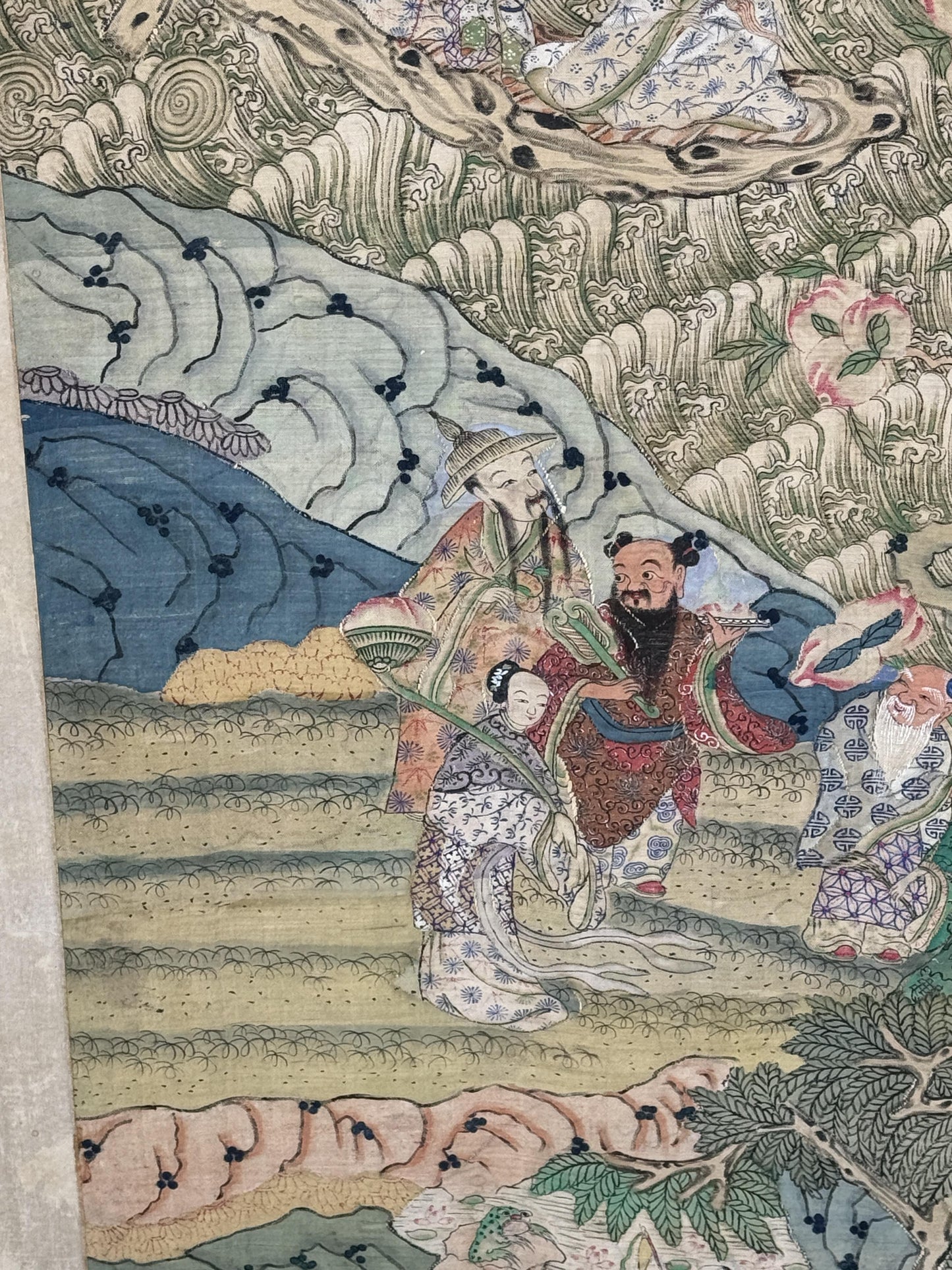 Early 20th Century Chinese Silk Kesi Panel – Immortal Figures