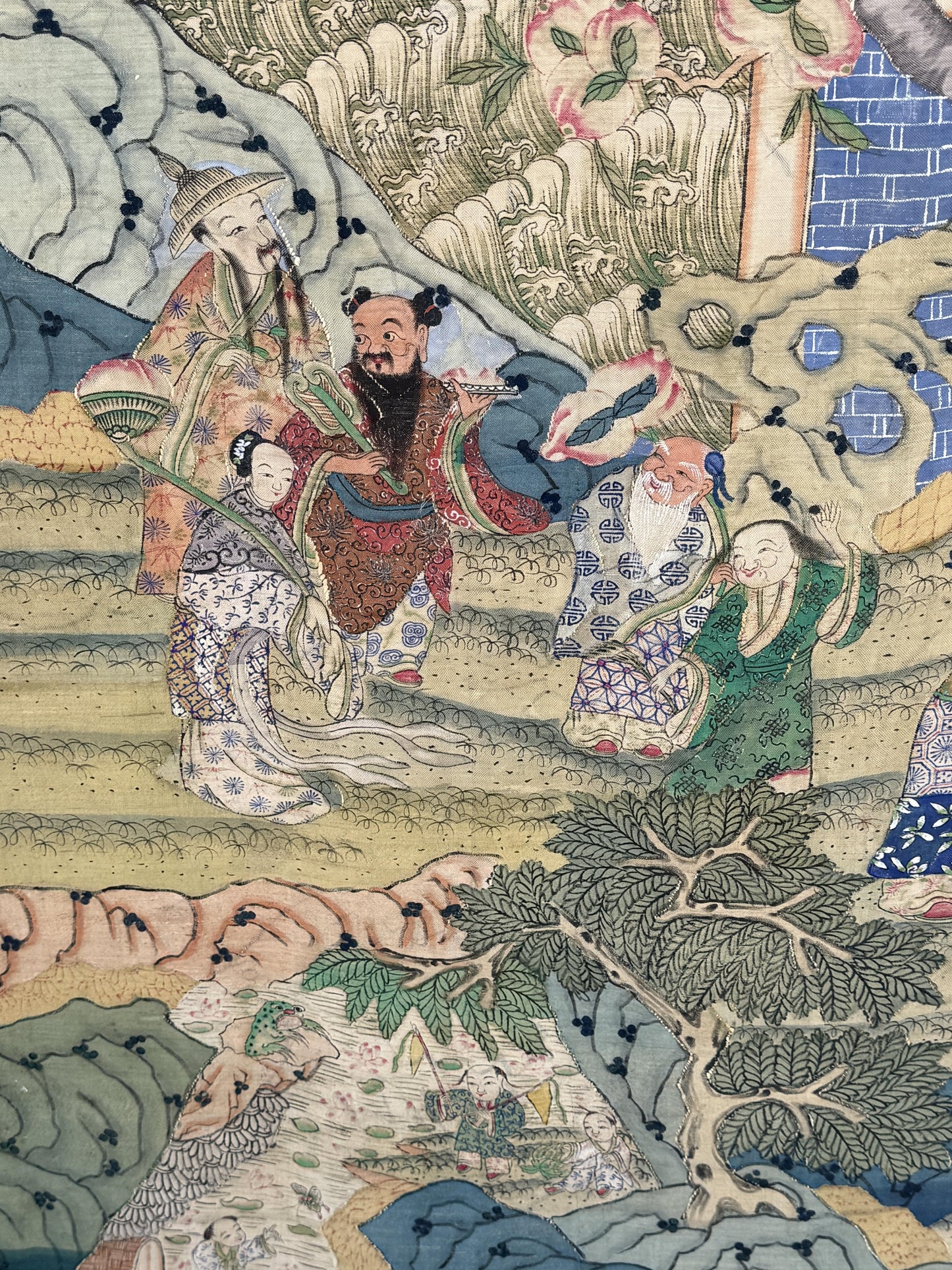 Early 20th Century Chinese Silk Kesi Panel – Immortal Figures