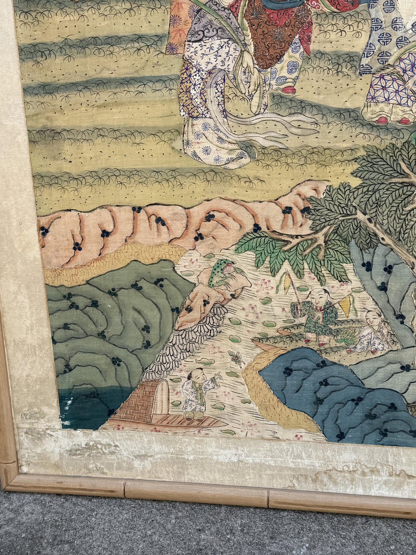 Early 20th Century Chinese Silk Kesi Panel – Immortal Figures