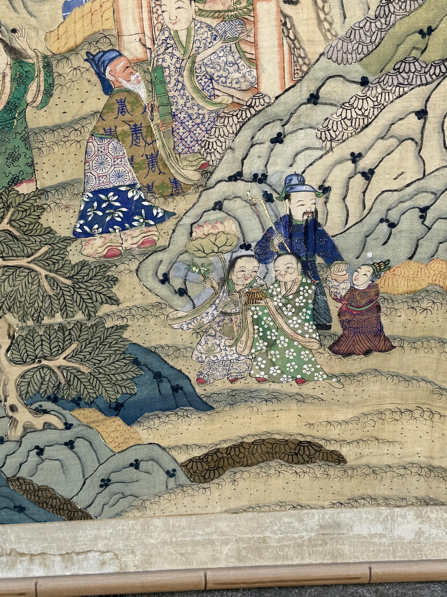 Early 20th Century Chinese Silk Kesi Panel – Immortal Figures