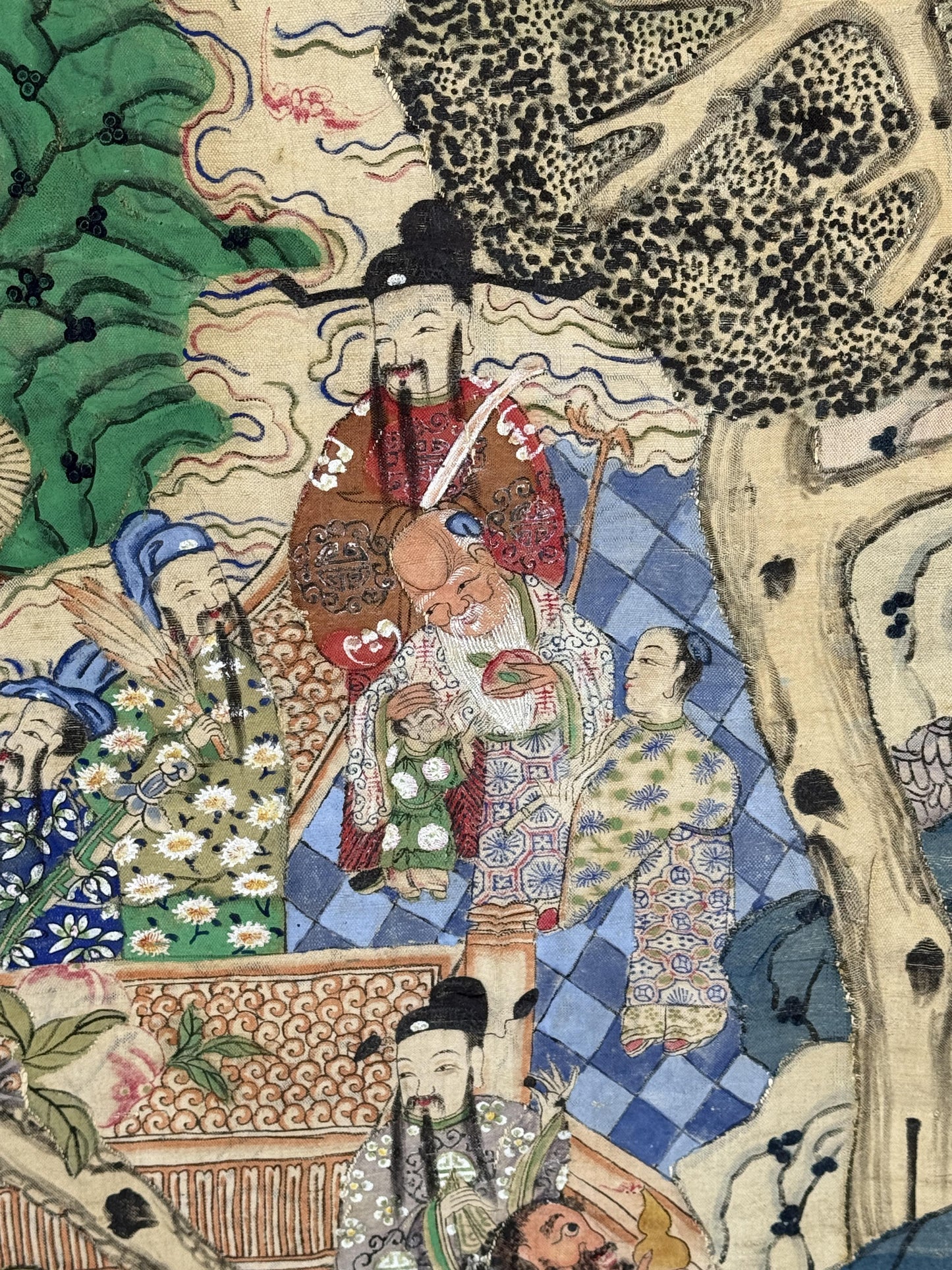 Early 20th Century Chinese Silk Kesi Panel – Immortal Figures