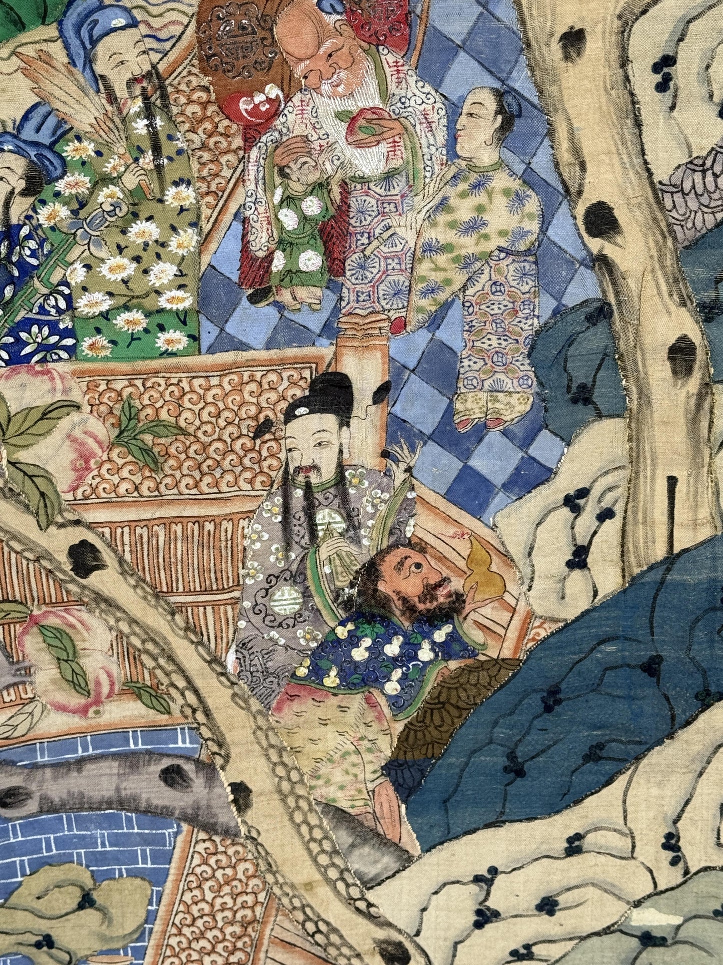 Early 20th Century Chinese Silk Kesi Panel – Immortal Figures