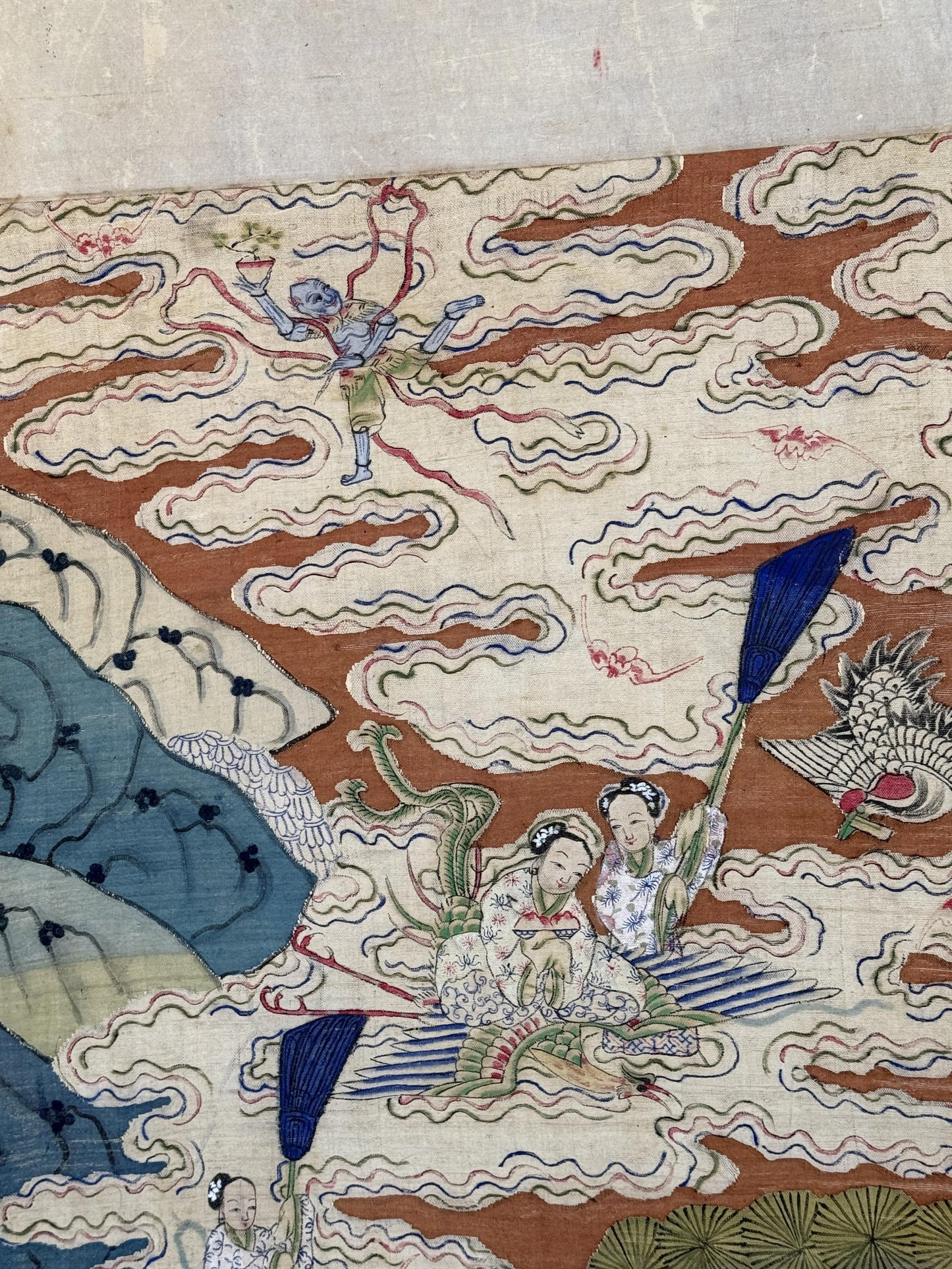 Early 20th Century Chinese Silk Kesi Panel – Immortal Figures