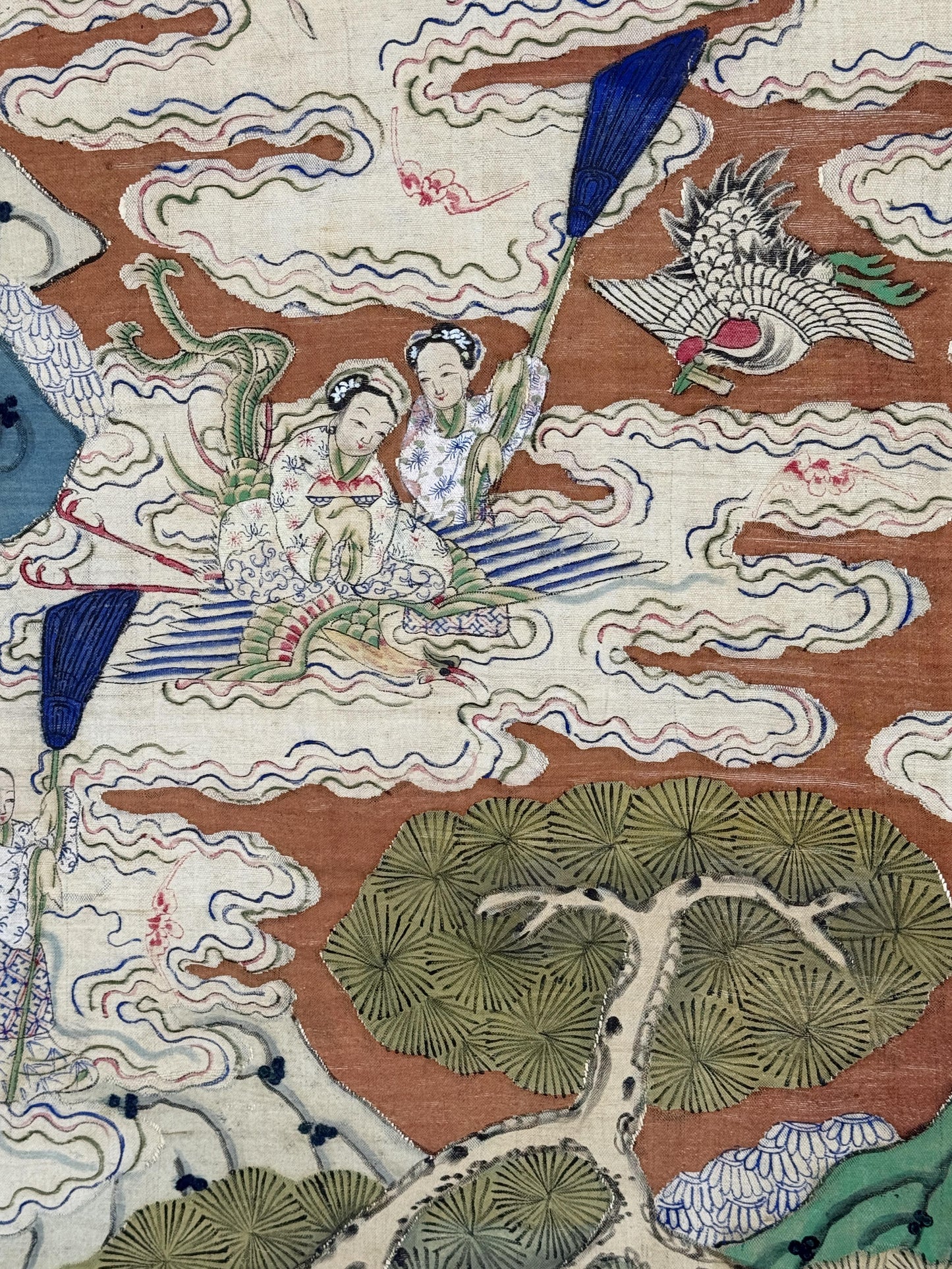 Early 20th Century Chinese Silk Kesi Panel – Immortal Figures
