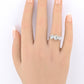 Art Deco 18K White Gold 3-Stone Ring – 3.00ct Old European Cut Diamonds Size 5