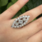 14K White & Yellow Gold Ring with 1.67 Carats of Natural Diamonds, Size 6