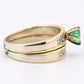 14K Two-Tone Gold Emerald & Diamond Ring, IGI Certified, 5.01g