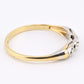 IGI Certified 14K Yellow & White Gold Dainty Ring Natural Diamonds Size 10.25