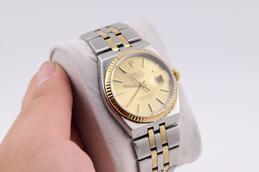 Rare Rolex 17013 OysterQuartz DATEJUST 18K YG & SS 36mm