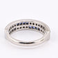14K White Gold Ring with 0.51ct Blue Sapphires & 0.16ct Diamonds Size 4
