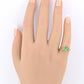 14K Yellow Gold Emerald & Diamond Ring .75 Carat Emerald IGI Certified Size 5.75