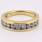 Fabulous 14K Yellow Gold Band With Natural Diamonds .90 Carats IGI Certified