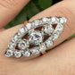 14K White & Yellow Gold Ring with 1.67 Carats of Natural Diamonds, Size 6