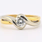 FRED 18K Yellow & White Gold Diamond Ring – 0.30 Carat, IGI Certified, Size 5
