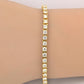 14K Yellow Gold Diamond Tennis Bracelet Approx 5 Carats Natural Diamonds