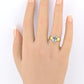 Antique 1800s 18K Yellow Gold Ring w/ Blue Lab-Grown Spinel – Oval Brilliant
