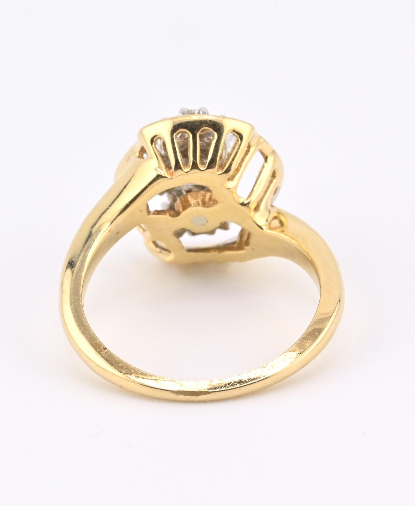 14K Yellow Gold Diamond Ring With VS2 Stones 0.41 Carats IGI Certified Size 6.5
