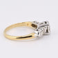 IGI Certified 14K Yellow & White Gold Ring Natural Diamonds Ring Size 4.5