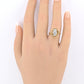 14K Yellow Gold Diamond Ring With VS2 Stones 0.41 Carats IGI Certified Size 6.5