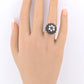 Antique 10K Yellow Gold Ring 1.91ct Natural Sapphires & 0.60ct Opals Size 6.25