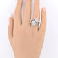 Sonia B 14K White Gold Cluster Diamond Ring – 0.90 TCW, IGI Certified, Size 7