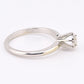 IGI Certified 14K White Gold Solitaire Diamond Ring Round Brillant Diamond