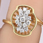 14K Yellow Gold Diamond Ring With VS2 Stones 0.41 Carats IGI Certified Size 6.5
