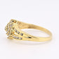 IGI Certified 14K Yellow & White Gold Diamond Cluster Ring – 0.25ct, Size 6.75