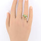 IGI Certified 14K Yellow Gold Ring with 0.70ct Natural Emeralds 0.25ct Diamonds