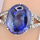 Rare Art Deco Period Sapphire & Diamond Ring With IGI Report