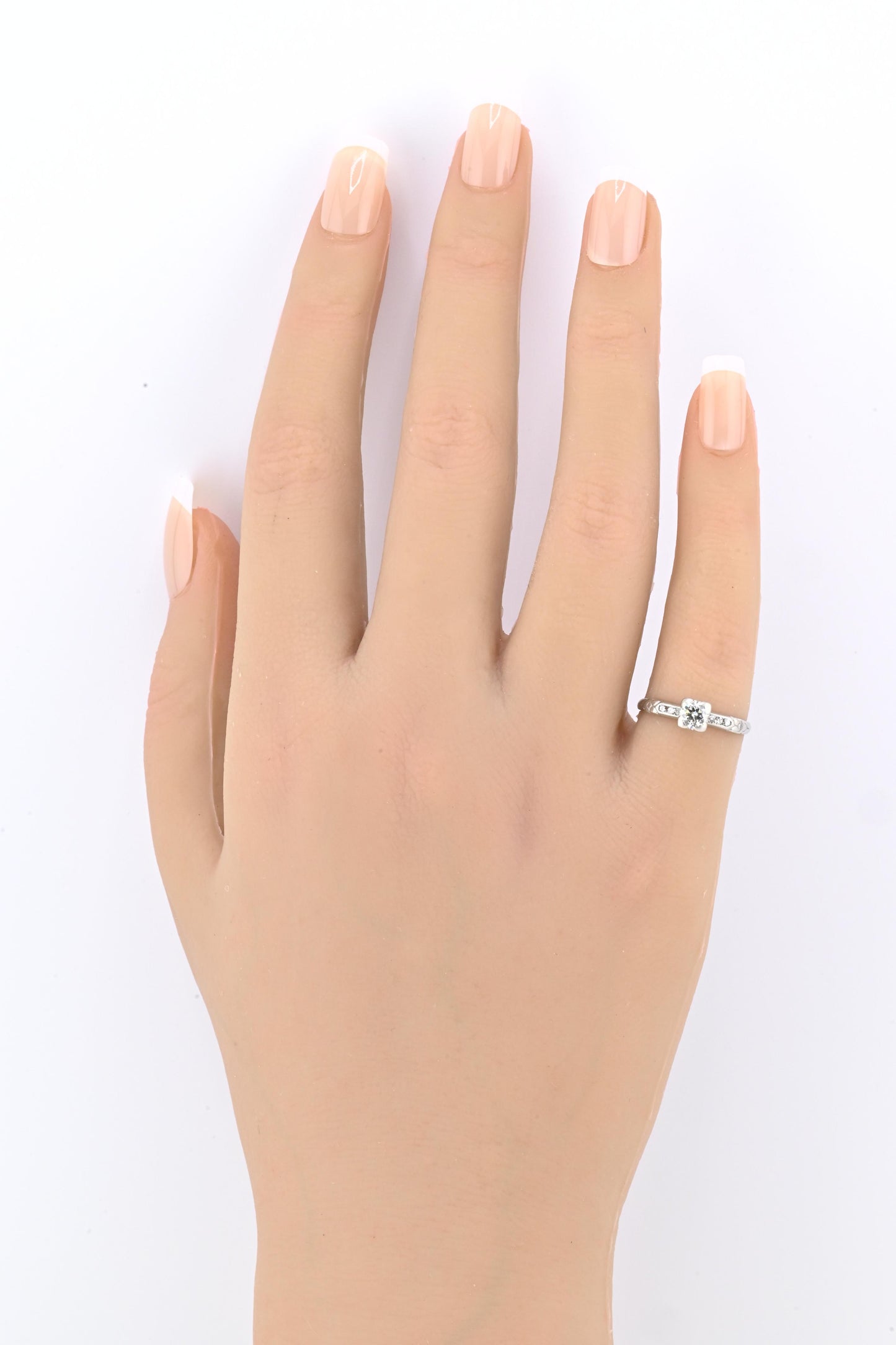Platinum Diamond Ring With IGI Certificate Natural Diamonds Size 5