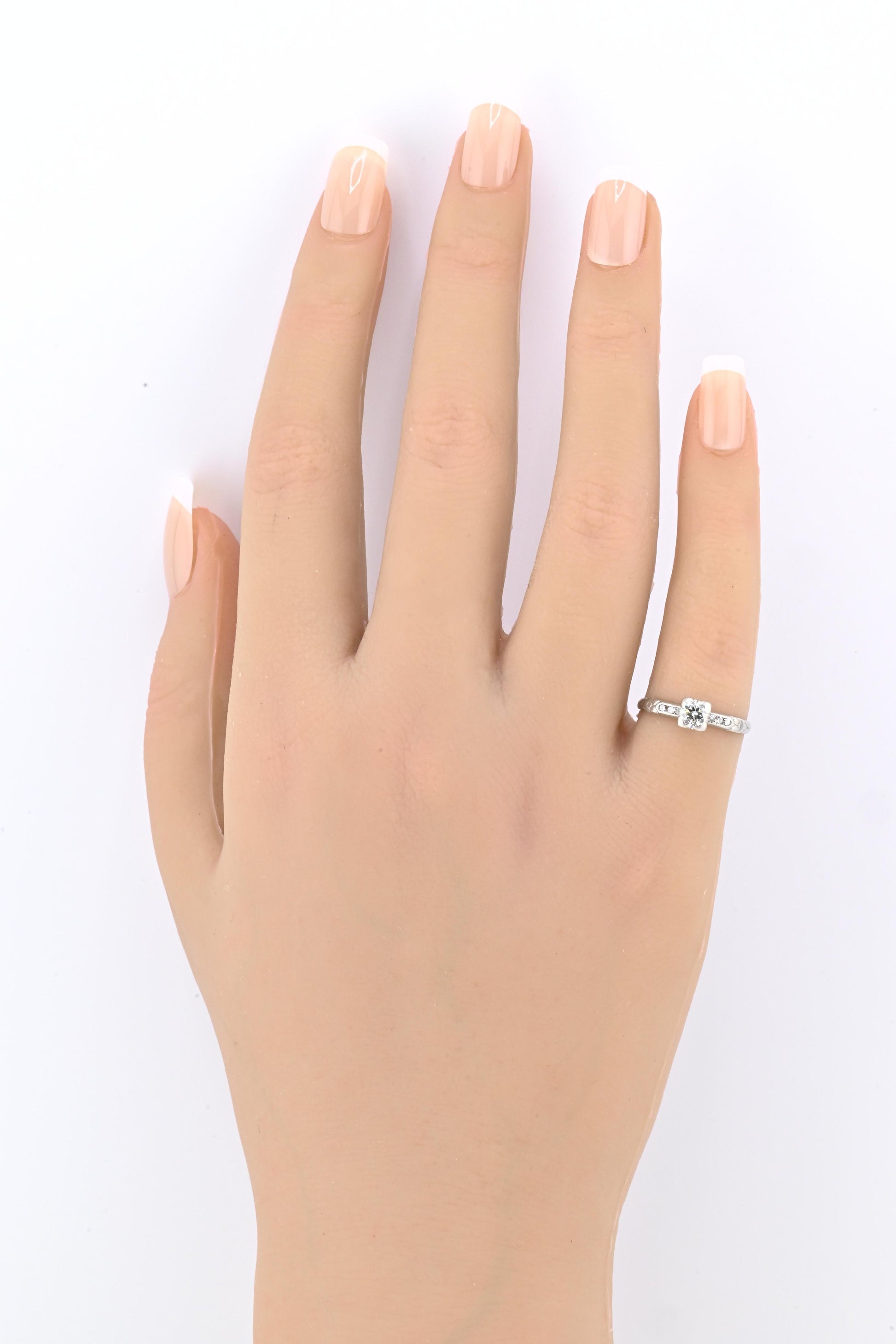 Platinum Diamond Ring With IGI Certificate Natural Diamonds Size 5