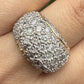 14K Yellow Gold Diamond Pave Dome Ring with 1.82 Carats, Size 8.5 IGI Certified