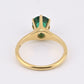 IGI Certified 14K Yellow Gold Ring | Natural Green Gemstone | Size 5.75