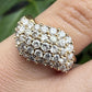 14K Plum Yellow Gold Natural Diamond Cluster Ring 0.80 Carats IGI Certified