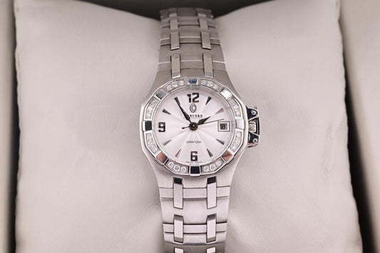 Gorgeous Concord Saratoga Diamond Stainless Steel Ladies Quartz Watch