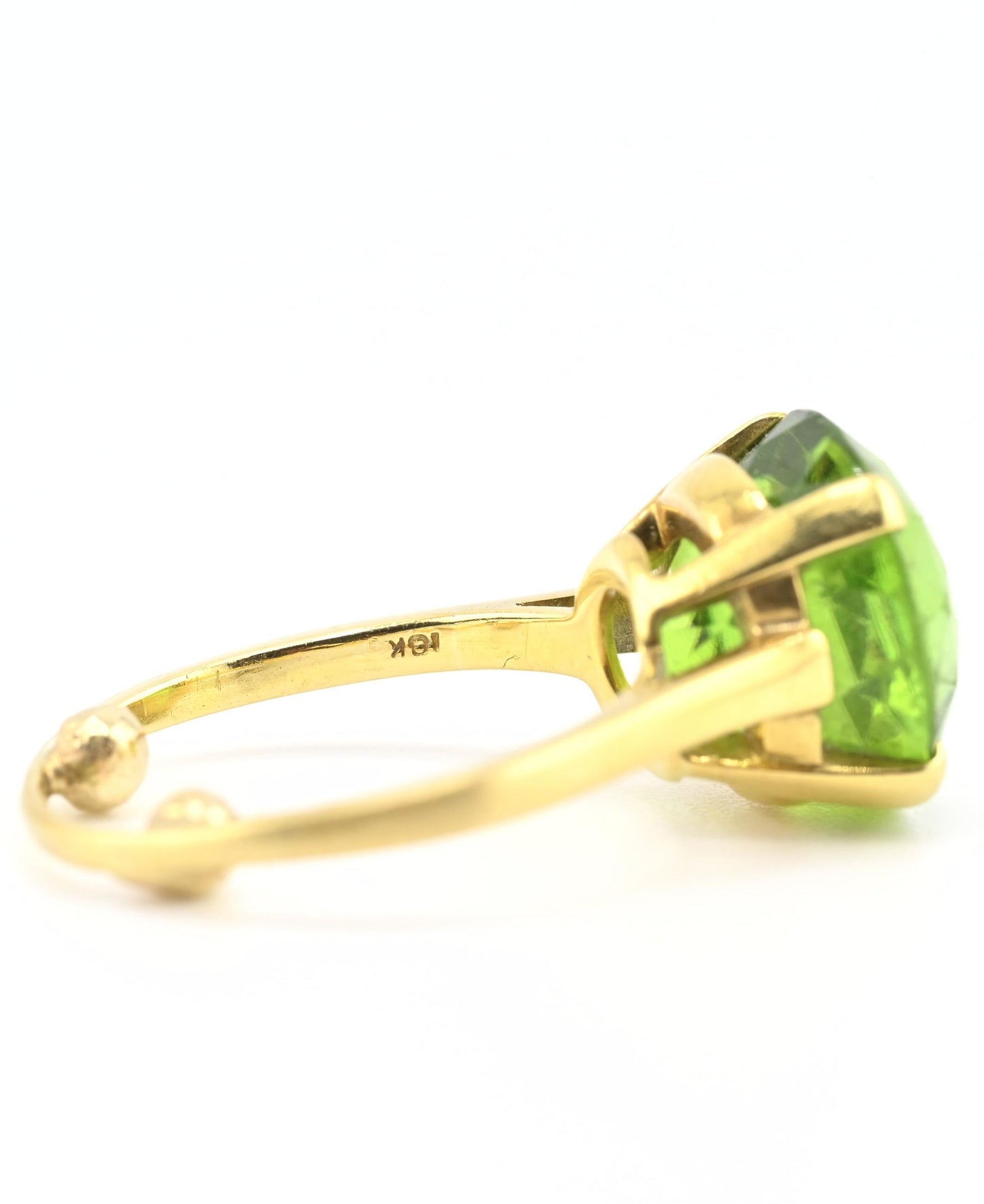 Rare Tiffany & Co 18K Peridot Ring Size 5 IGI Certified